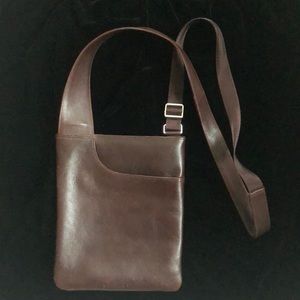 Radley London dark brown leather crossbody purse